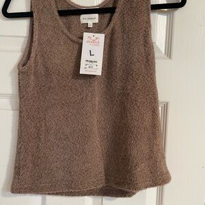 Blu Pepper Women's Brown Textured Tank Top